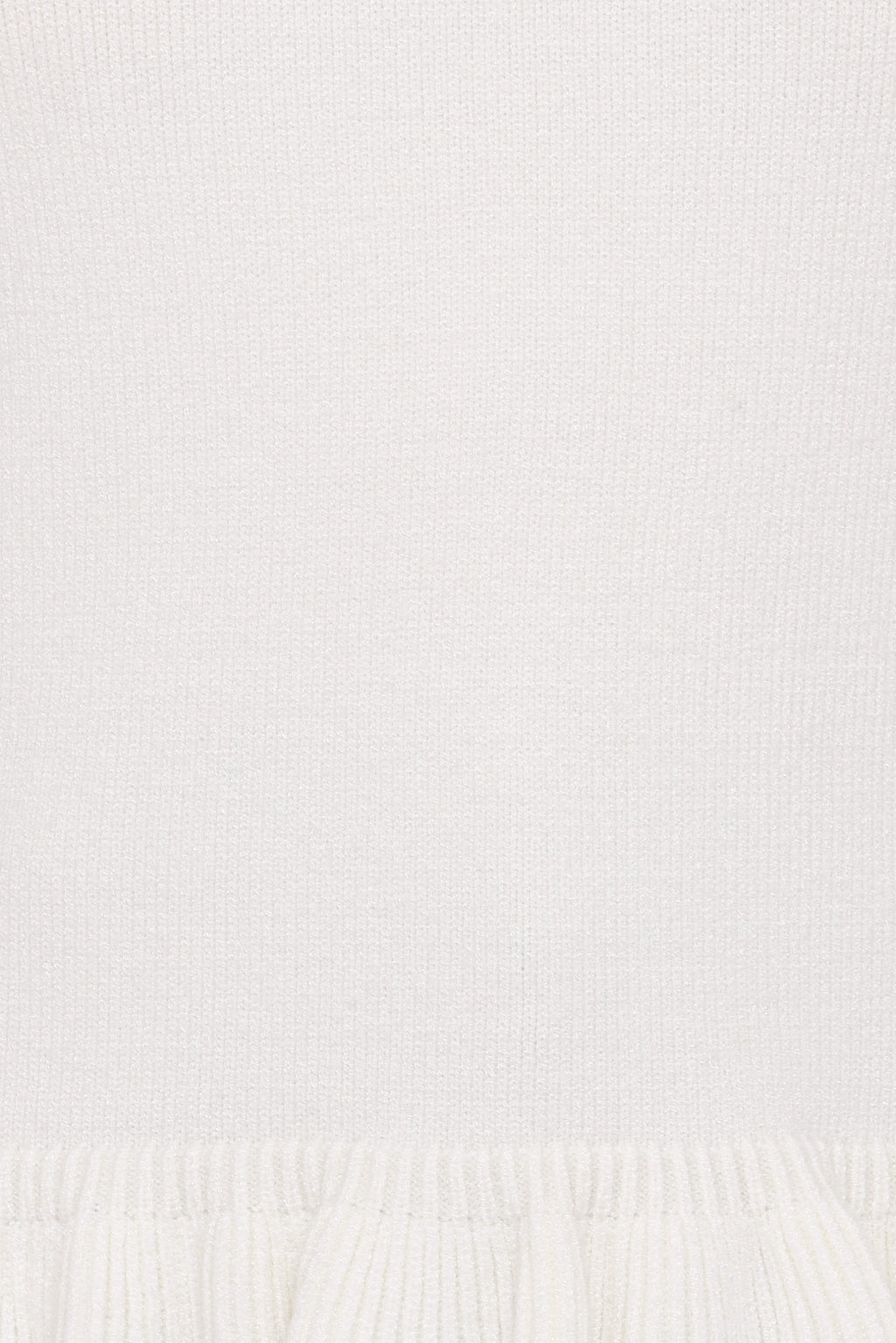 Emilie Short Sleeve Ruffle Crew Sweater - Cream
