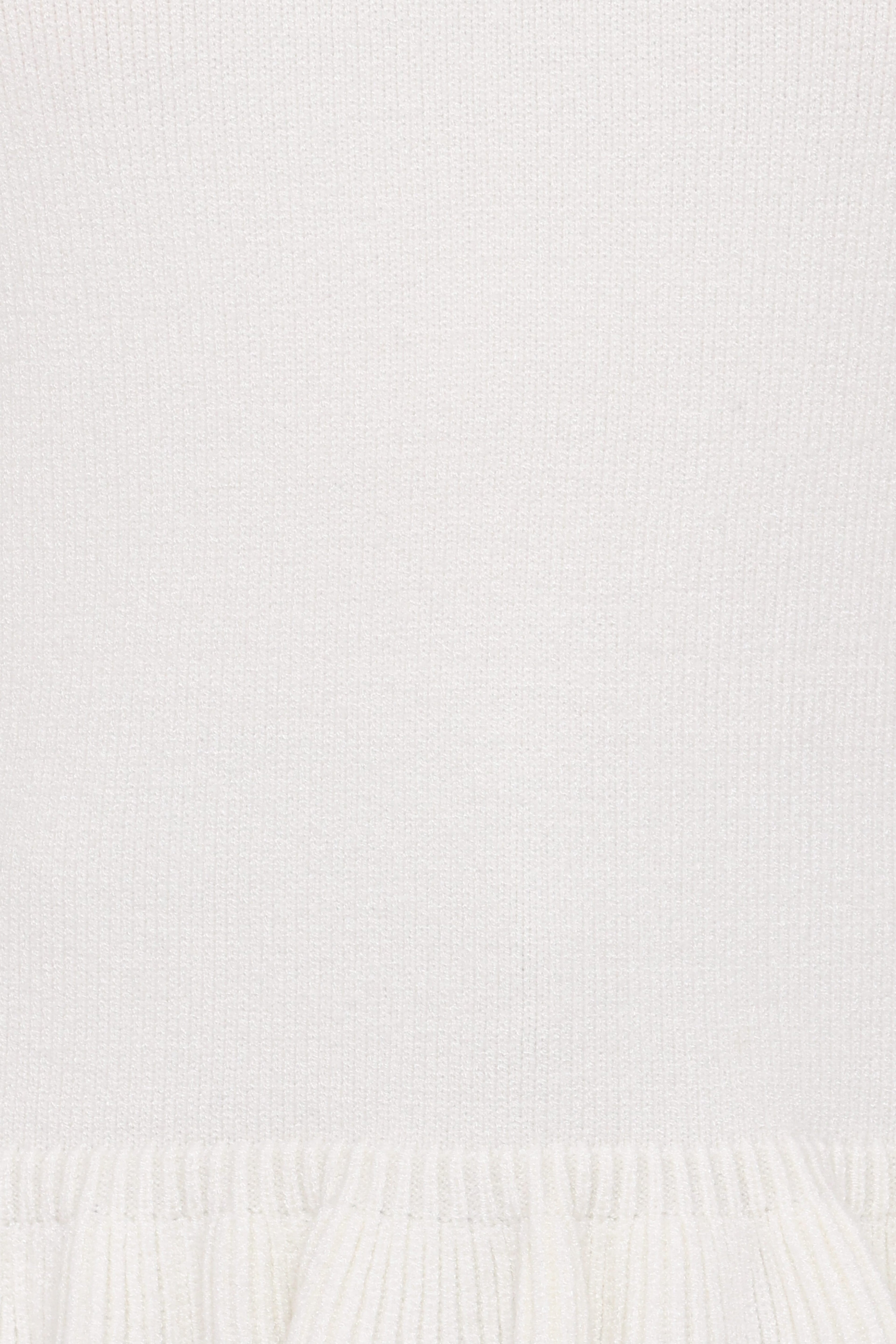 Emilie Short Sleeve Ruffle Crew Sweater - Cream