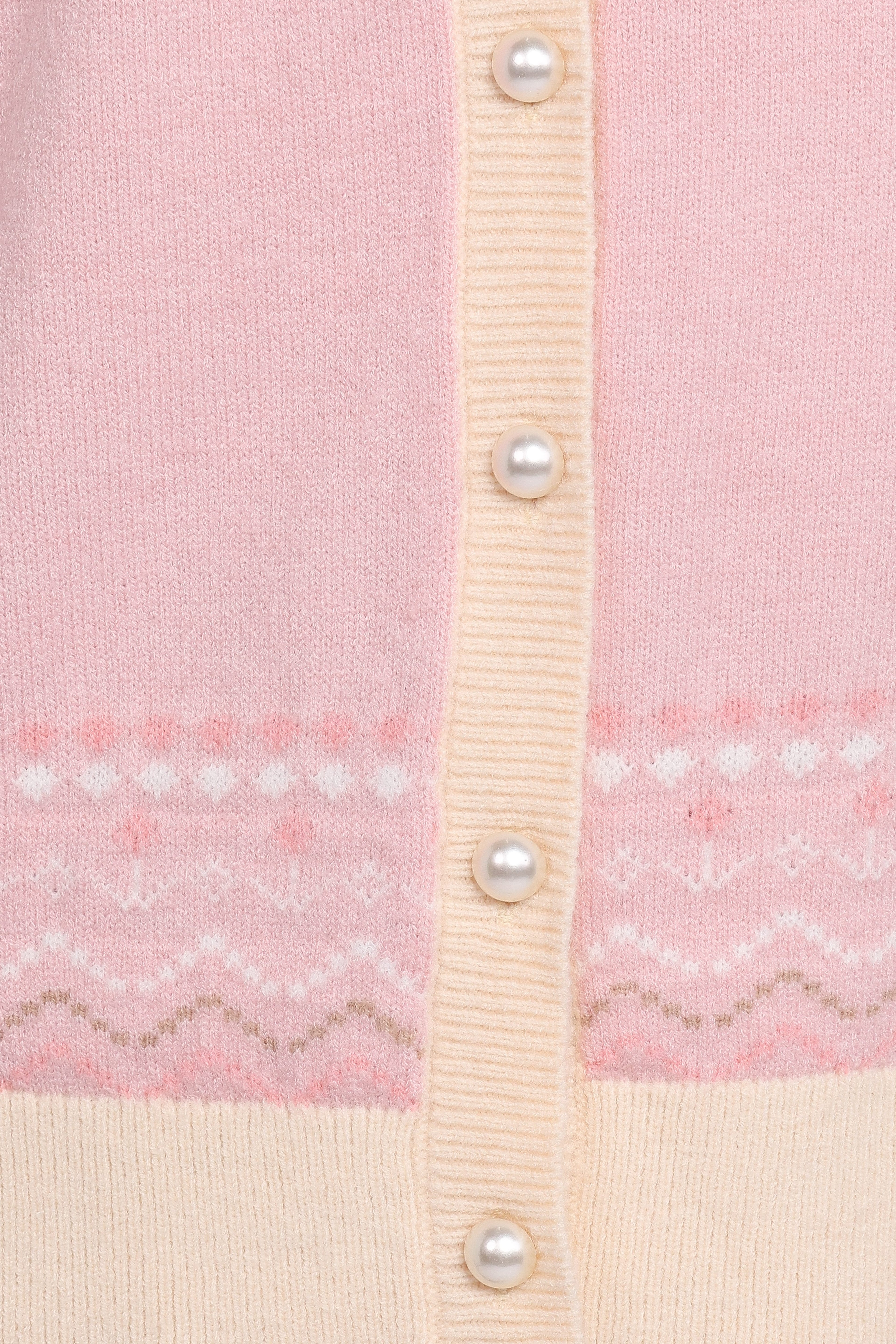 Poppi Fairisle Cardigan - Pink